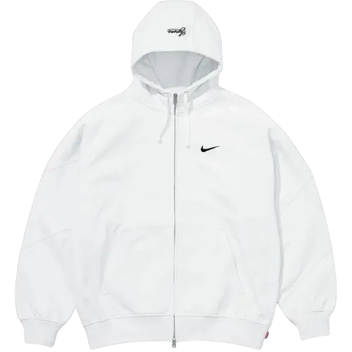 Supreme x Nike Zip Up Hooded Sweatshirt WHITE
