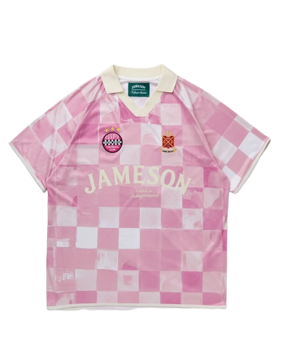 KidSuper Studios x Jameson Pink Soccer Jersey PINK AND WHITE image
