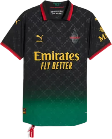 AC Milan x Off-White x Puma Authentic Jersey BLACK