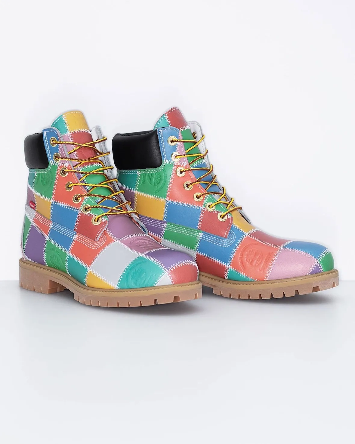 supreme timberland multicolor patchwork