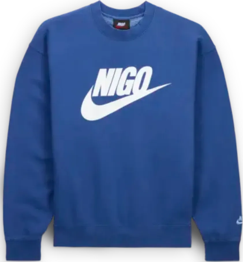 Nigo x Nike NRG Fleece Crew Sweatshirt NAVY