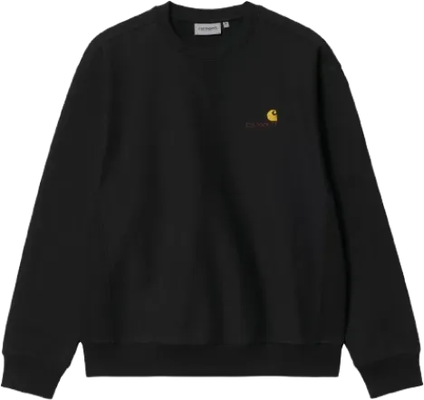 Carhartt WIP American Script Sweatshirt BLACK