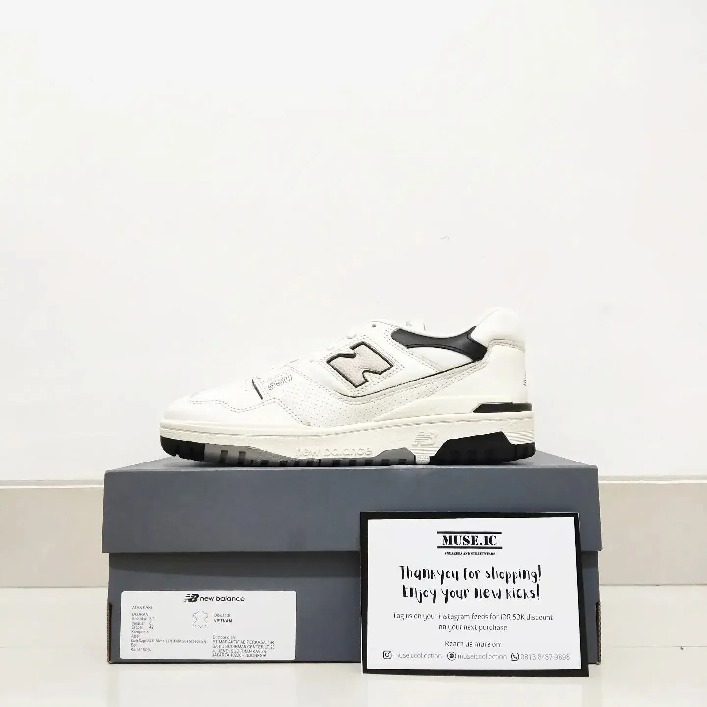 new balance 550 cream black