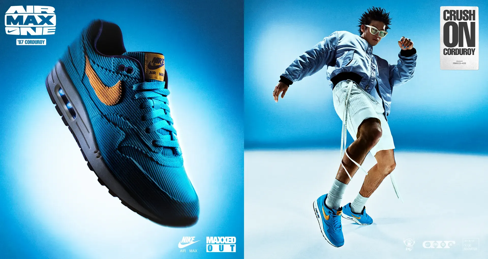 nike air max 1 PRM corduroy baltic blue FB8915-400