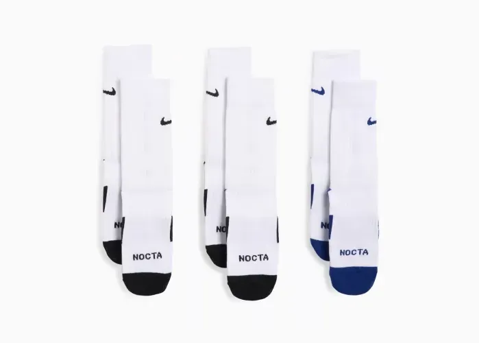 Nike x NOCTA x l'Art de l'Automobile Crew Socks WHITE BLACK