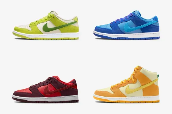 Nike SB Dunk Low Fruity Pack Sour Apple Blue Raspberry Cherry Pineapple