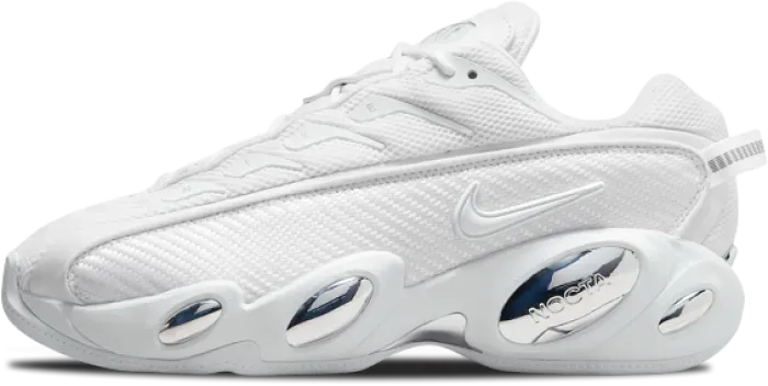 nocta x nike glide white chrome
