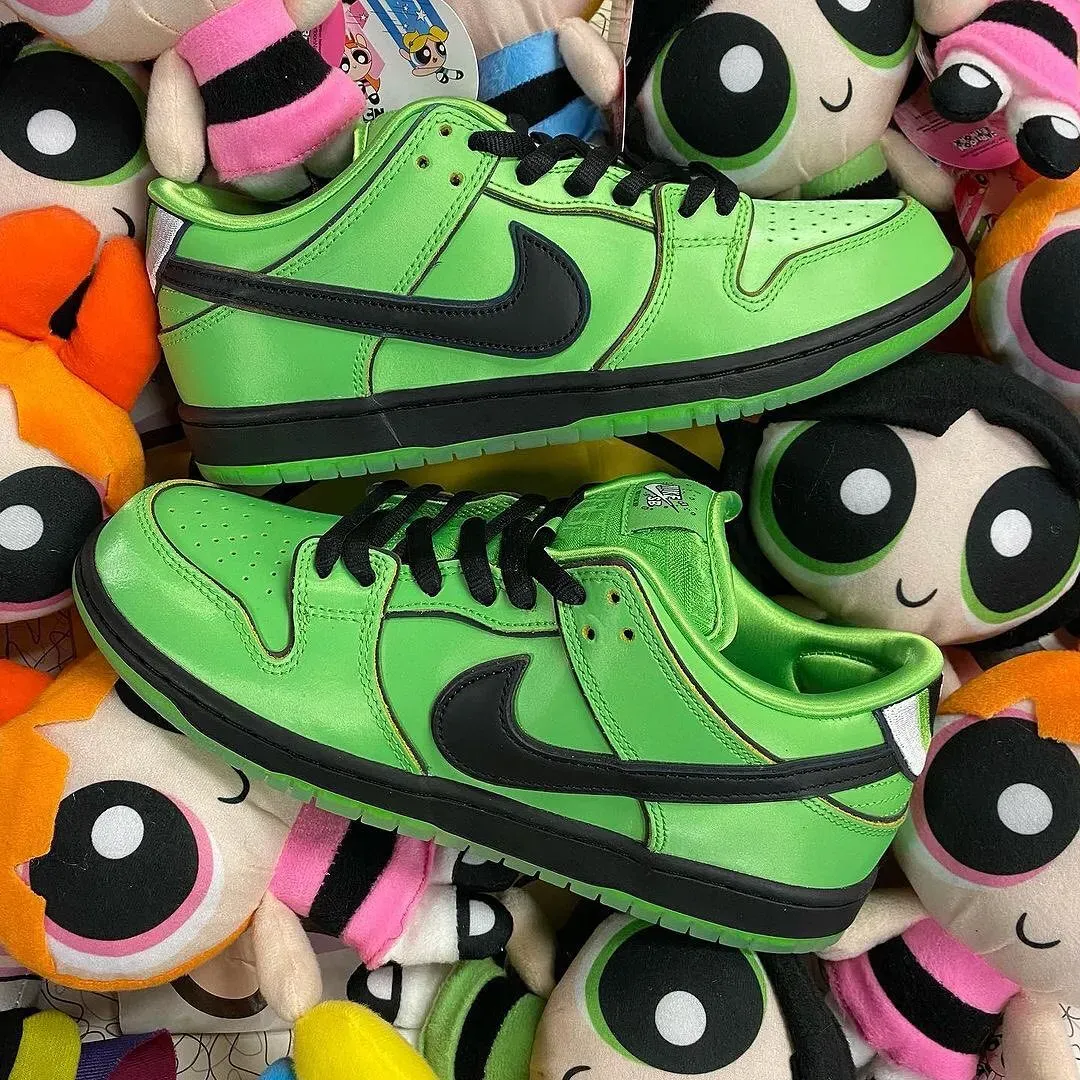 powerpuff girls nike sb dunk low buttercup FZ8319-300