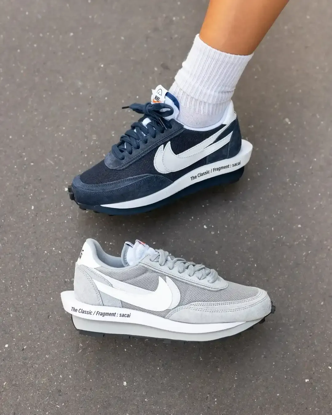sacai fragment nike LD waffle light smoke grey blue avoid