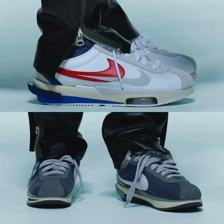 sacai nike cortez sacai nike navy