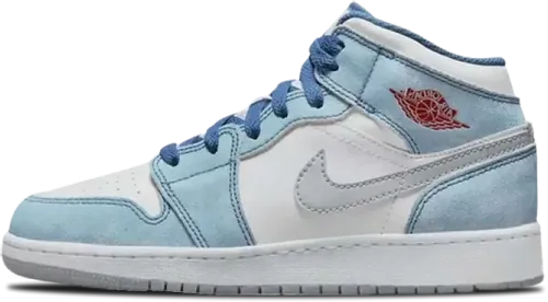 Air Jordan 1 Mid GS French Blue Fire Red DR6235-401