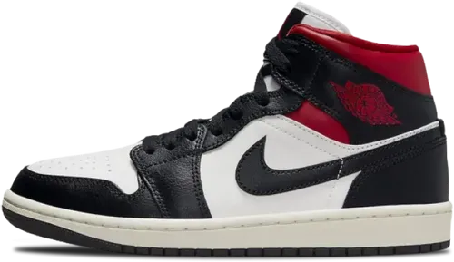 Air Jordan 1 Mid WMNS Black Gym Red BQ6472-061