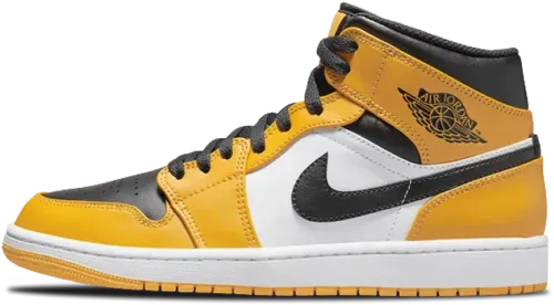 Air Jordan 1 Mid Yellow Black 554724-701