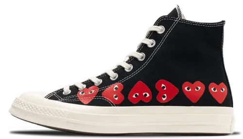 Comme Des Garçons Converse Chuck 70 Multi Heart Black a08147c image