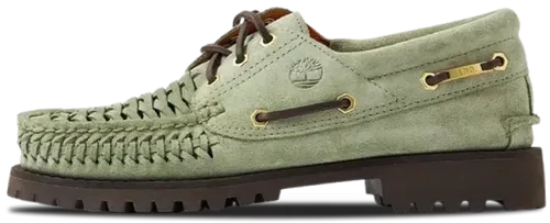 image de End Timberland Authentic 3 Eye Boat Soe Light Green Suede Tb0A6A8QEBM1