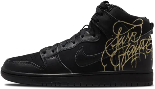 image de FAUST Nike SB Dunk High Black And Metallic Gold DH7755-001