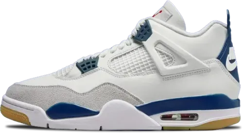 image de Nike Sb Air Jordan 4 White Navy Blue Dr5415-100