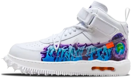 Off White Nike Air Force 1 Mid Sp Graffiti Dr0500-100