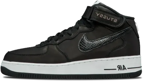 image de Stussy Nike Air Force 1 Mid Black White DJ7840-001