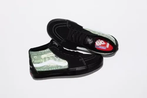 image de Supreme Vans Money Skate Grosso Mid Black