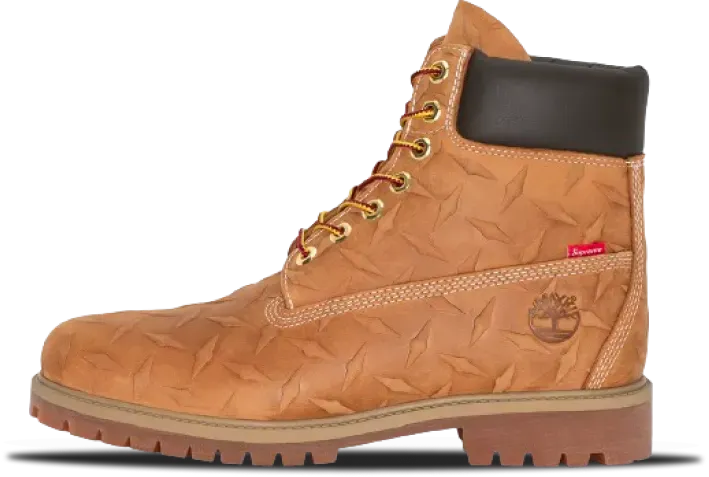 Supreme x Timberland 6 Inch Premium Boot  DIAMOND PLATE WHEAT 
