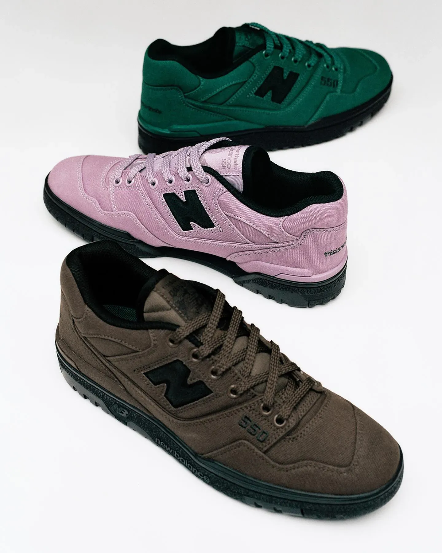 thisisneverthat new balance 550 brown dark green BB550TN