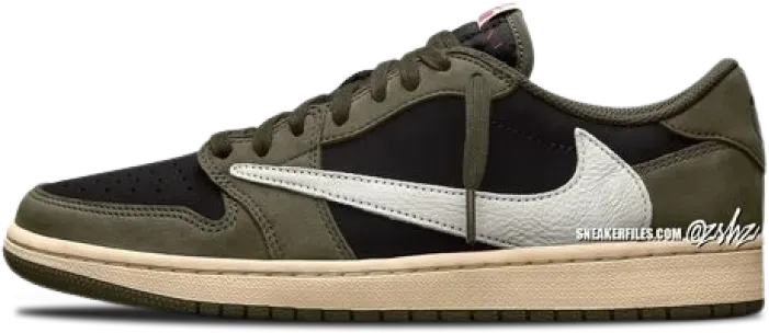 travis scott air jordan 1 low og sp black olive dm7866-002
